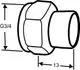 Anschlussverschraubung mit Lötnippel, geeignet für Rohre, abgebildet im technischen Zeichnungsstil. Herstellermarke: IMI Hydronic Engineering.
